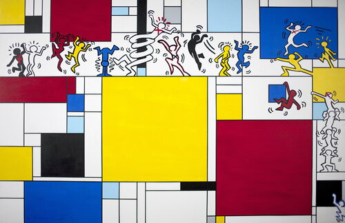 "Celebrating  Mondrian, Edit. 2" van Arno Bruse, Schilderij te koop op Singulart
