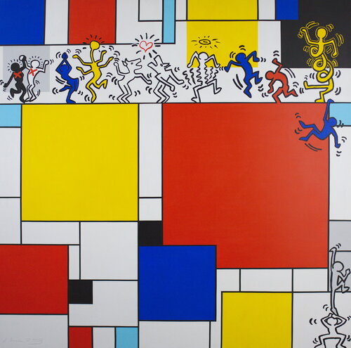 "Celebrating  Mondrian, Edit. 5" di Arno Bruse, Pittura in vendita su Singulart