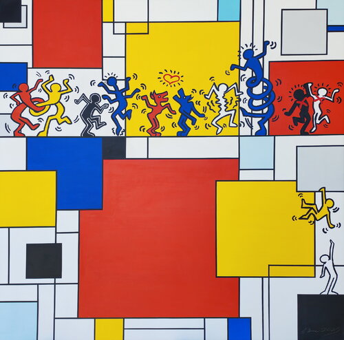 "Celebrating  Mondrian, Edit. 6" von Arno Bruse, Malerei kaufen auf Singulart