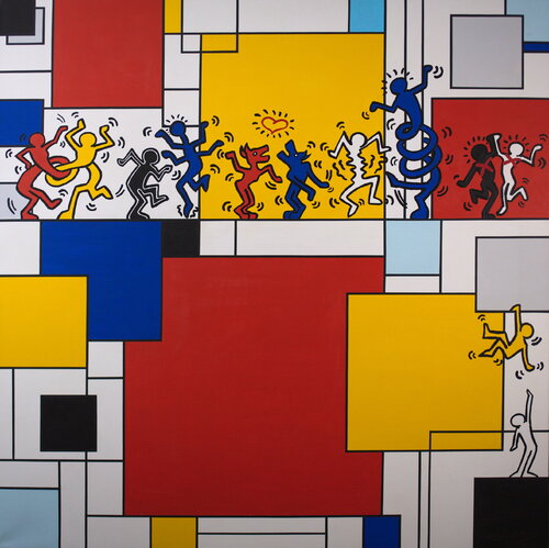 "Celebrating  Mondrian, Edit. 6" von Arno Bruse, Malerei kaufen auf Singulart