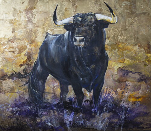 Purple Meadows di Arno Bruse, Pittura in vendita su Singulart