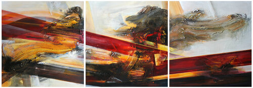 "Aufbruch" - Tryptichon di Arno Bruse, Pittura in vendita su Singulart