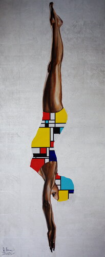 The Art of Diving (No 25) di Arno Bruse, Pittura in vendita su Singulart