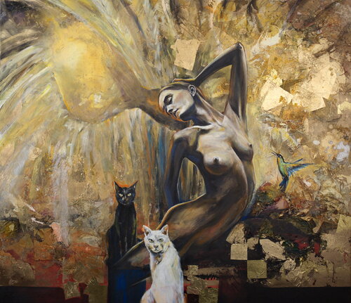 Ein Engel erhebt sich von Arno Bruse, Malerei kaufen auf Singulart