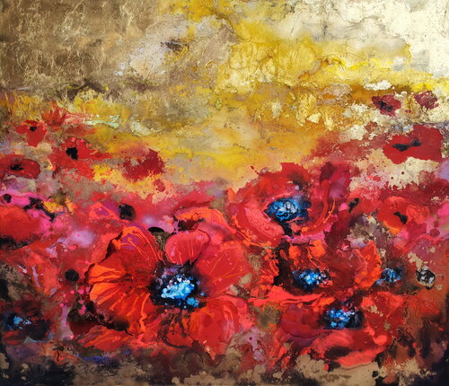 Mohnblüte di Arno Bruse, Pittura in vendita su Singulart