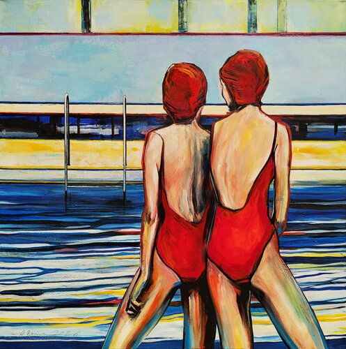 Pooltime by Arno Bruse, 회화 for Sale on Singulart