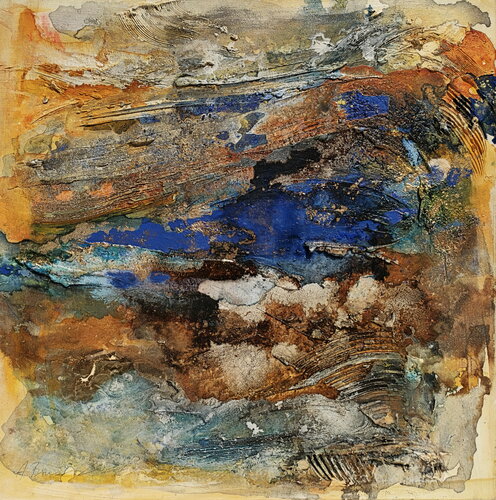 Komposition mit Laspis-Blau di Arno Bruse, Pittura in vendita su Singulart
