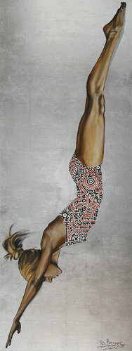 "The Art of Diving XIX" van Arno Bruse, Schilderij te koop op Singulart