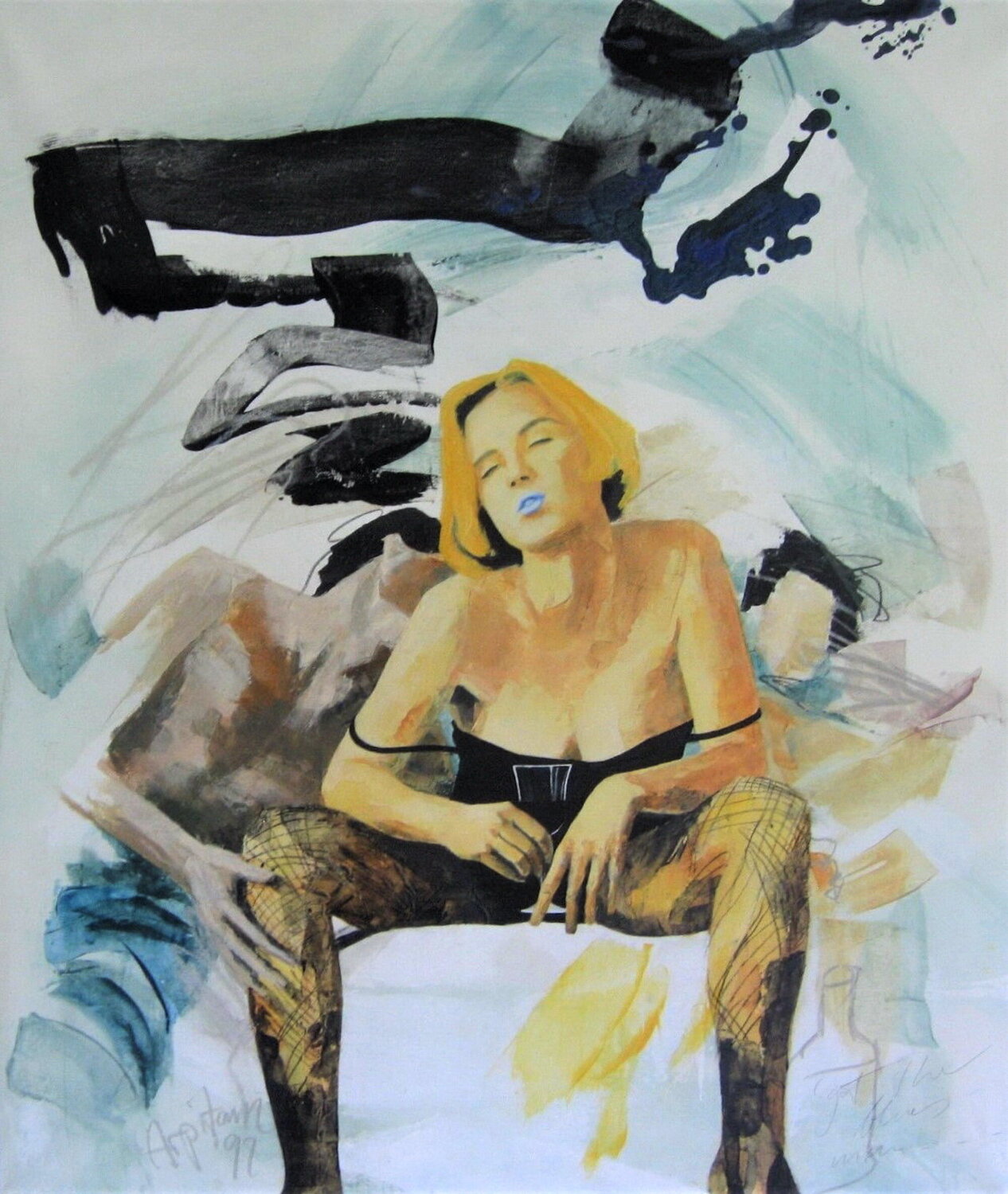 Dreiecks-Blues Arno Bruse Dipinto originale in vendita