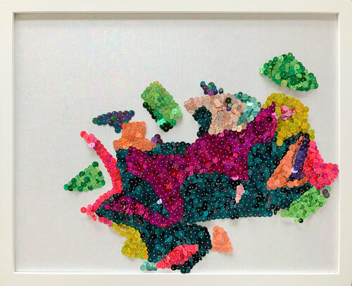 Fragmented Flowers (glimmer) 8 van Gianna DiBartolomeo, Andere media te koop op Singulart