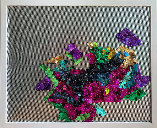 Fragmented Flowers (glimmer) 9 van Gianna DiBartolomeo, Andere media te koop op Singulart