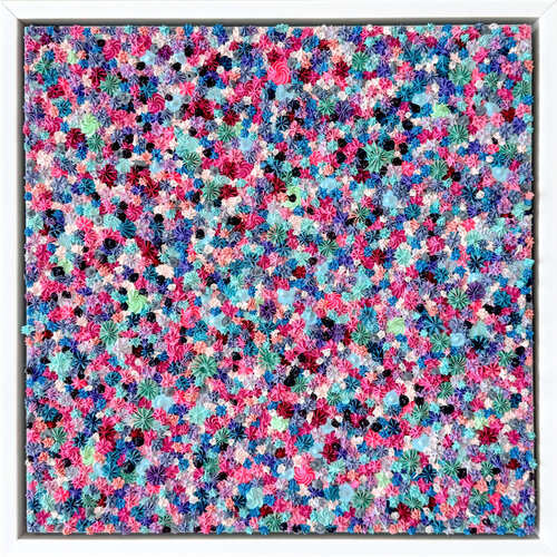 Touch from Above (multi-teal) by Gianna DiBartolomeo, 회화 for Sale on Singulart