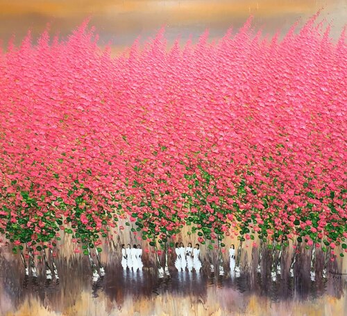 After the spring rain di Trong Thuong Tran, Pittura in vendita su Singulart