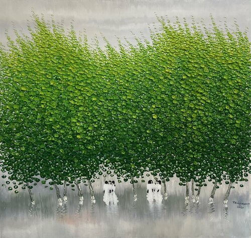 Green Day di Trong Thuong Tran, Pittura in vendita su Singulart