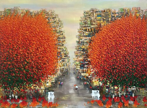 Hanoi landscape No.2 van Trong Thuong Tran, Schilderij te koop op Singulart