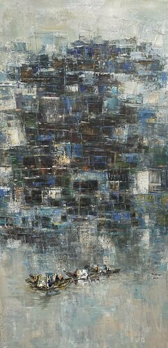 Riverside Street van Trong Thuong Tran, Schilderij te koop op Singulart