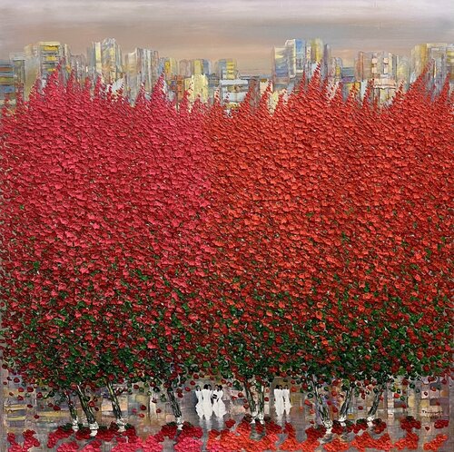 Season of changing leaves No.4 di Trong Thuong Tran, Pittura in vendita su Singulart