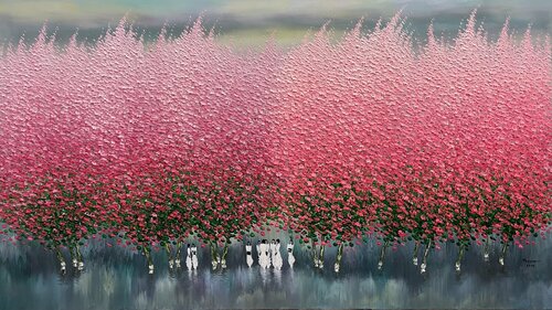 Spring day has forgotten on the porch van Trong Thuong Tran, Schilderij te koop op Singulart