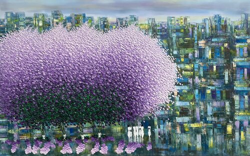 After the summer rain No.6 van Trong Thuong Tran, Schilderij te koop op Singulart