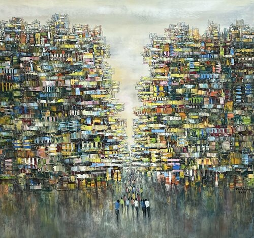 Morning city van Trong Thuong Tran, Schilderij te koop op Singulart