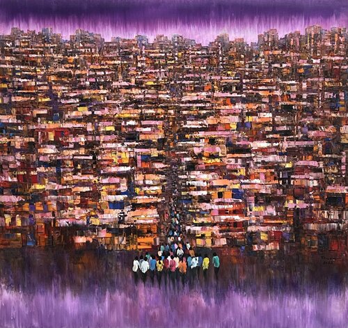 Girls in the city No.2 von Trong Thuong Tran, Malerei kaufen auf Singulart