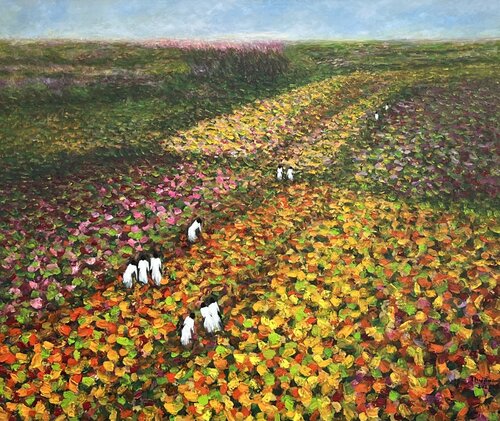 Sunny Hanoi flower village Trong Thuong Tran