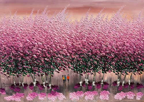 Winter afternoon di Trong Thuong Tran, Pittura in vendita su Singulart
