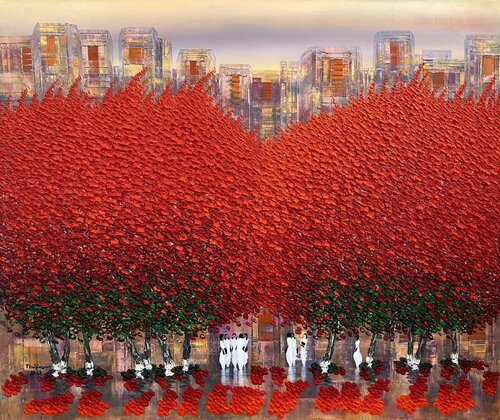 Summer afternoon under the shade of tree von Trong Thuong Tran, Malerei kaufen auf Singulart