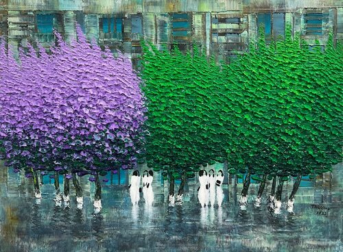 The seasons pass through the streets von Trong Thuong Tran, Malerei kaufen auf Singulart