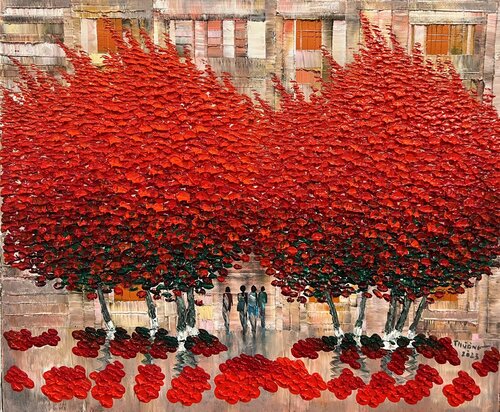 Leaf changing season von Trong Thuong Tran, Malerei kaufen auf Singulart