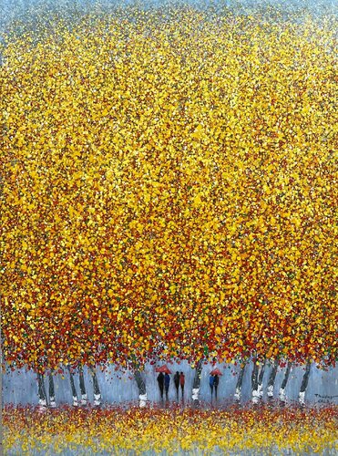 Love on a fall day van Trong Thuong Tran, Schilderij te koop op Singulart