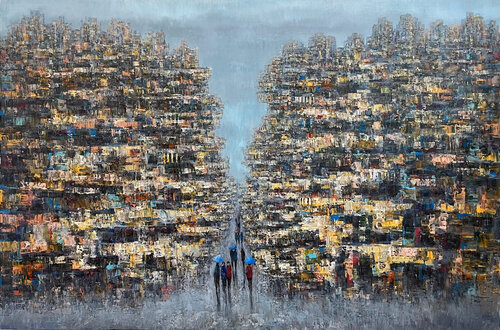 Memories of an abandoned city by Trong Thuong Tran, Painting for Sale on Singulart