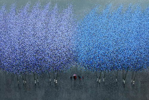 Winter love song van Trong Thuong Tran, Schilderij te koop op Singulart