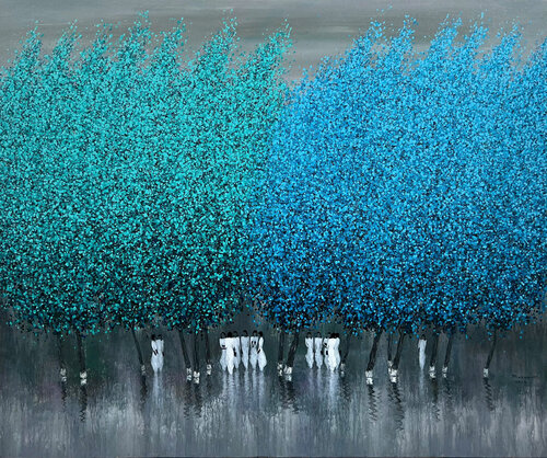 Shadow seasonal changes van Trong Thuong Tran, Schilderij te koop op Singulart