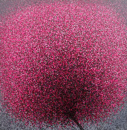Cherry Blossoms in the Morning Mist No.4 van Trong Thuong Tran, Schilderij te koop op Singulart