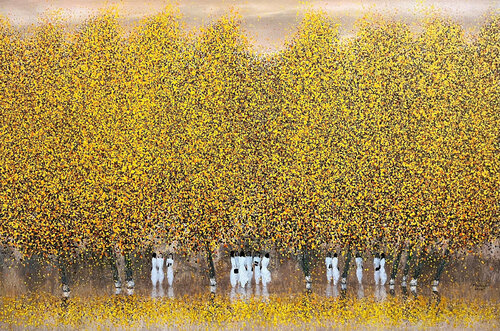 The autumn days pass by van Trong Thuong Tran, Schilderij te koop op Singulart
