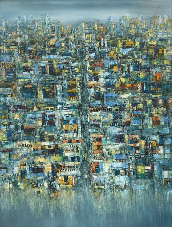 Afternoon rain on the old street Trong Thuong Tran