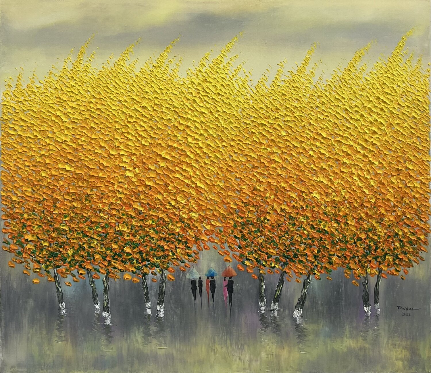 Under the shadow of happiness No.3 Trong Thuong Tran Originalgemälde zu verkaufen