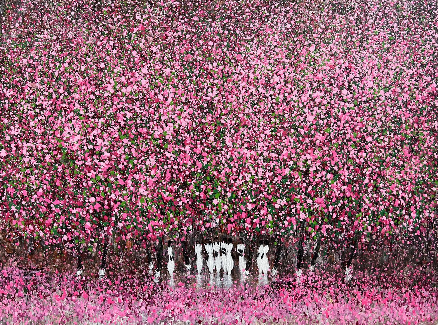 Cherry blossoms in the morning sun Trong Thuong Tran Originalgemälde zu verkaufen