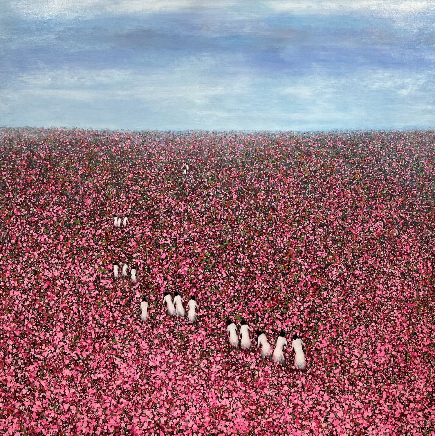 Valley of flowers in spring Trong Thuong Tran Originalgemälde zu verkaufen