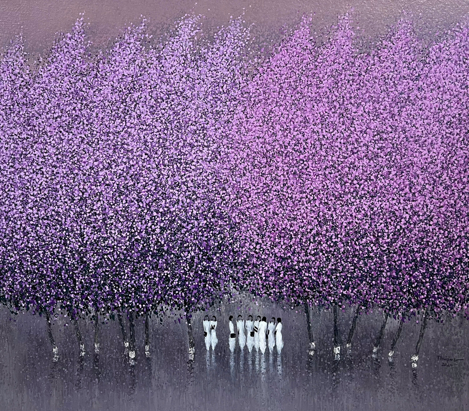 Winter love song No.2 Trong Thuong Tran Dipinto originale in vendita