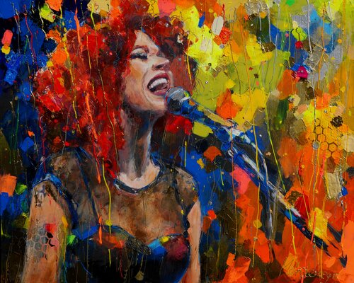 Let's sing together van Miriam Montenegro, Schilderij te koop op Singulart