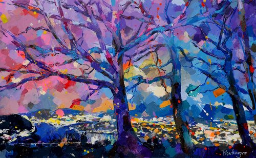 Alte Eichen im Abendlicht Miriam Montenegro