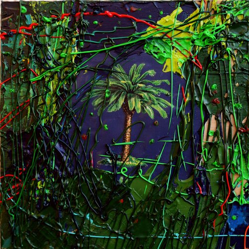 Palme - Mini collage VI van Miriam Montenegro, Schilderij te koop op Singulart