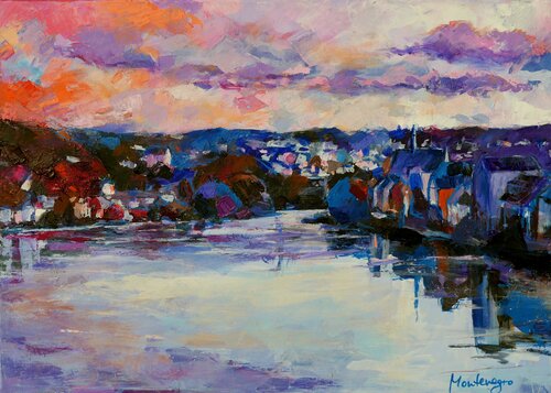 Winter sunset by Miriam Montenegro, Painting for Sale on Singulart