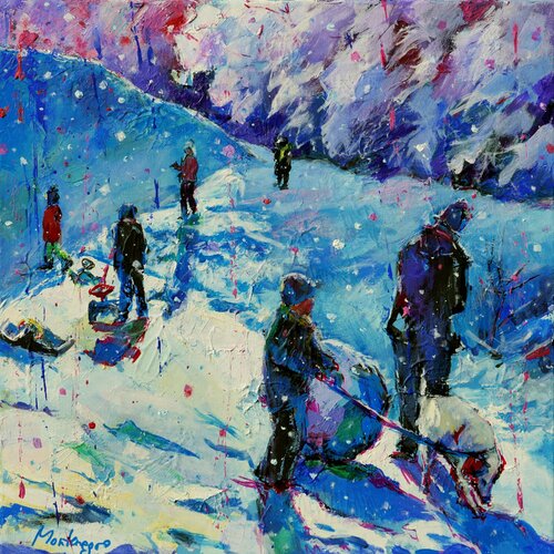 Der große Schneeball par Miriam Montenegro, Peinture en vente sur Singulart