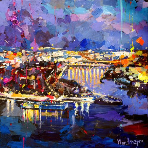 City lights van Miriam Montenegro, Schilderij te koop op Singulart