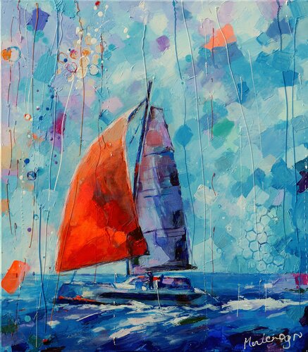 Sailing van Miriam Montenegro, Schilderij te koop op Singulart