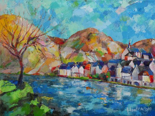 Frühling an der Mosel von Miriam Montenegro, Malerei kaufen auf Singulart