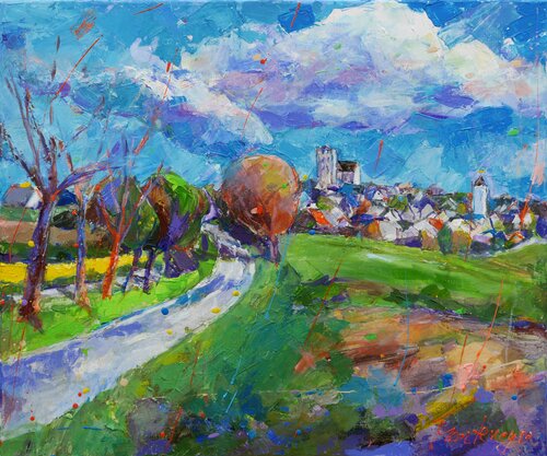 Der Weg nach Münstermaifeld von Miriam Montenegro, Malerei kaufen auf Singulart